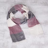 100% baby alpaca scarf,