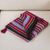 Alpaca blend throw blanket, 'Andean Home' - Crimson Alpaca Blend Throw Blanket with Multicolor Stripes (image 2b) thumbail