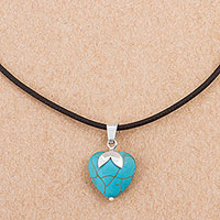 Sterling silver pendant necklace, Heart Fruit