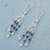 Sodalite chandelier earrings, 'Blue Curls' - Sodalite and Sterling Silver Chandelier Earrings from Peru (image 2b) thumbail