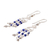 Sodalite chandelier earrings, 'Blue Curls' - Sodalite and Sterling Silver Chandelier Earrings from Peru (image 2c) thumbail