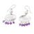 Amethyst chandelier earrings, 'Purple Empire' - Sterling Silver and Amethyst Chandelier Earrings from Peru (image 2d) thumbail