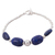Lapis lazuli pendant bracelet, 'Galactic Blue' - Women's Lapiz Lazuli and Sterling Silver Bracelet from Peru thumbail