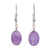 Amethyst dangle earrings, 'Forever Purple' - Amethyst and Sterling Silver Dangle Earrings from Peru thumbail