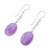 Amethyst dangle earrings, 'Forever Purple' - Amethyst and Sterling Silver Dangle Earrings from Peru (image 2d) thumbail