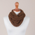 100% alpaca neck warmer, 'Soft Chestnut' - Hand Crocheted 100% Alpaca Neck Warmer in Chestnut from Peru (image 2) thumbail
