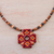Halskette mit Keramikanhänger - Kreuzhalskette aus Sterlingsilber und Keramik aus Peru