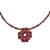 Halskette mit Keramikanhänger - Kreuzhalskette aus Sterlingsilber und Keramik aus Peru