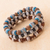 Ceramic beaded stretch bracelets, 'Andean Fortress' (set of 3) - Three Ceramic Beaded Bracelets in Blue and Brown and Black thumbail