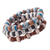 Ceramic beaded stretch bracelets, 'Andean Fortress' (set of 3) - Three Ceramic Beaded Bracelets in Blue and Brown and Black (image 2d) thumbail