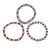 Ceramic beaded stretch bracelets, 'Andean Fortress' (set of 3) - Three Ceramic Beaded Bracelets in Blue and Brown and Black (image 2e) thumbail