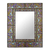 Reverse painted glass wall mirror, 'Colorful Reflection' - Fair Trade Reverse Painted Glass Wall Mirror from Peru (image 2a) thumbail