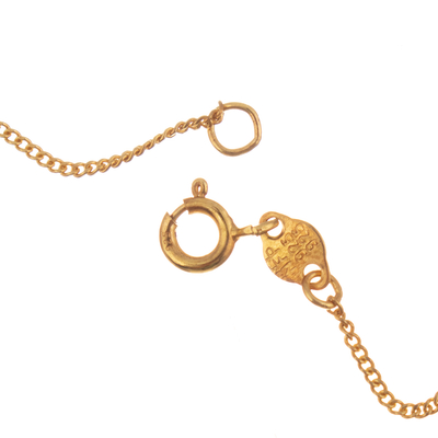 Lasso-Halskette aus vergoldetem Sterlingsilber - Blatthalskette aus 18 Karat vergoldetem Sterlingsilber aus Peru