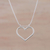 Sterling silver pendant necklace, 'Sweet Sensation' - Sterling Silver Heart Pendant Necklace from Peru thumbail