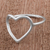 Silver cocktail ring, 'Sweet Promise' - Silver 950 Heart Shaped Cocktail Ring from Peru thumbail
