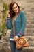 100% alpaca cardigan, 'Spirit of the Andes' - Soft Alpaca Button Up Cardigan Sweater from Peru thumbail