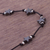 Silver accent hematite station bracelet, 'Star Encounter' - Andean Hematite Star Bracelet with Sterling Silver Accents (image 2c) thumbail
