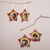 Cotton blend ornaments, 'Nativity Music' (set of 4) - Four Cotton Blend Nativity Scene Star Ornaments from Peru thumbail