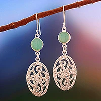 Opal dangle earrings, 'Capture Nature'