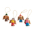 Ceramic ornaments, 'Sweet Angels' (set of 4) - Set of Four Handcrafted Ceramic Angel Ornaments from Peru (image 2a) thumbail