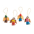 Ceramic ornaments, 'Sweet Angels' (set of 4) - Set of Four Handcrafted Ceramic Angel Ornaments from Peru (image 2b) thumbail