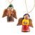 Ceramic ornaments, 'Sweet Angels' (set of 4) - Set of Four Handcrafted Ceramic Angel Ornaments from Peru (image 2c) thumbail