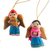 Ceramic ornaments, 'Sweet Angels' (set of 4) - Set of Four Handcrafted Ceramic Angel Ornaments from Peru (image 2d) thumbail