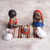 Ceramic nativity scene, 'Christmas Innocence' (5 pieces) - Artisan Crafted 5-Piece Mini Ceramic Nativity Scene thumbail