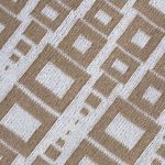 Alpaca blend scarf, 'Andean Windows in Golden Brown' - Alpaca Blend Scarf in Golden Brown and Eggshell from Peru