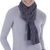 Alpaca blend scarf, 'Mountain Scent in Grey' - Alpaca Blend Scarf in Dolphin Grey and Slate from Peru (image 2b) thumbail