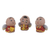 Ceramic figurines, 'Little Angel Choir' (set of 3) - Set of 3 Petite Ceramic Christmas Angel Figurines