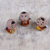 Ceramic figurines, 'Little Angel Choir' (set of 3) - Set of 3 Petite Ceramic Christmas Angel Figurines (image 2c) thumbail