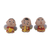 Ceramic figurines, 'Little Angel Choir' (set of 3) - Set of 3 Petite Ceramic Christmas Angel Figurines (image 2e) thumbail