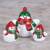 Ceramic figurines, 'Little Snowman Family' (set of 3) - Ceramic Winter Holiday Snowman Figurines (Set of 3) (image 2) thumbail