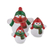 Ceramic figurines, 'Little Snowman Family' (set of 3) - Ceramic Winter Holiday Snowman Figurines (Set of 3) thumbail
