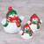 Ceramic figurines, 'Little Snowman Family' (set of 3) - Ceramic Winter Holiday Snowman Figurines (Set of 3) (image 2b) thumbail