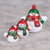 Ceramic figurines, 'Little Snowman Family' (set of 3) - Ceramic Winter Holiday Snowman Figurines (Set of 3)