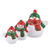 Ceramic figurines, 'Little Snowman Family' (set of 3) - Ceramic Winter Holiday Snowman Figurines (Set of 3) (image 2d) thumbail
