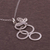 Sterling silver pendant necklace, 'Butterfly Loops' - Sterling Silver Butterfly Pendant Necklace from Peru (image 2d) thumbail