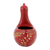 Ceramic sculpture, 'Songs of Dawn' - Handcrafted Red Ceramic Chicken Sculpture from Peru
