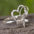 Sterling silver cocktail ring, 'Flowering Rapture' - Sterling Silver Floral Heart Cocktail Ring Crafted in Peru (image 2) thumbail