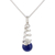 Sodalite pendant necklace, 'Andean Whirligig' - Artisan Crafted Contemporary Sodalite and Sterling Necklace thumbail