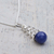 Sodalite pendant necklace, 'Andean Whirligig' - Artisan Crafted Contemporary Sodalite and Sterling Necklace (image 2c) thumbail