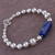 Sodalite pendant bracelet, 'Capture the Ocean' - Sterling Silver and Sodalite Pendant Bracelet from Peru (image 2) thumbail