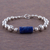 Sodalite pendant bracelet, 'Capture the Ocean' - Sterling Silver and Sodalite Pendant Bracelet from Peru (image 2c) thumbail