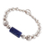 Sodalite pendant bracelet, 'Capture the Ocean' - Sterling Silver and Sodalite Pendant Bracelet from Peru (image 2f) thumbail