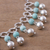 Amazonite waterfall necklace, 'Queen Beads' - Amazonite and Sterling Silver Waterfall Necklace from Peru (image 2d) thumbail