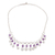 Amethyst waterfall necklace, 'Queen Beads' - Amethyst and Sterling Silver Waterfall Necklace from Peru thumbail