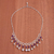 Amethyst waterfall necklace, 'Queen Beads' - Amethyst and Sterling Silver Waterfall Necklace from Peru (image 2b) thumbail