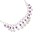 Amethyst waterfall necklace, 'Queen Beads' - Amethyst and Sterling Silver Waterfall Necklace from Peru (image 2e) thumbail